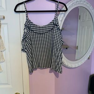 American Eagle gingham super soft top- size large